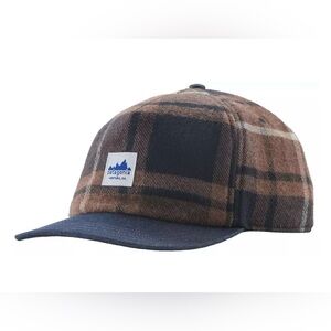 Patagonia Brown Plaid Adjustable Range Cap Hat